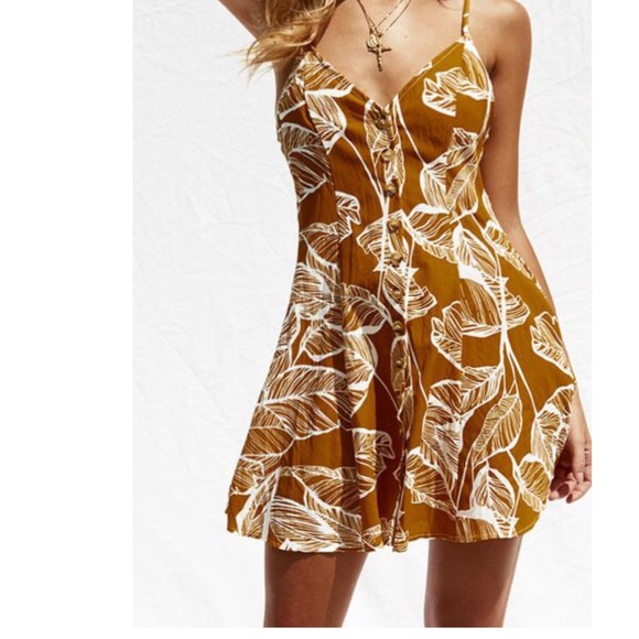 Mustard boho mini dress - Picture 2 of 6